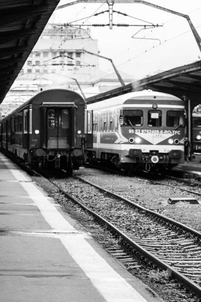罗马尼亚布加勒斯特北站 Gara Nord Bucharest 2022年 — 图库照片