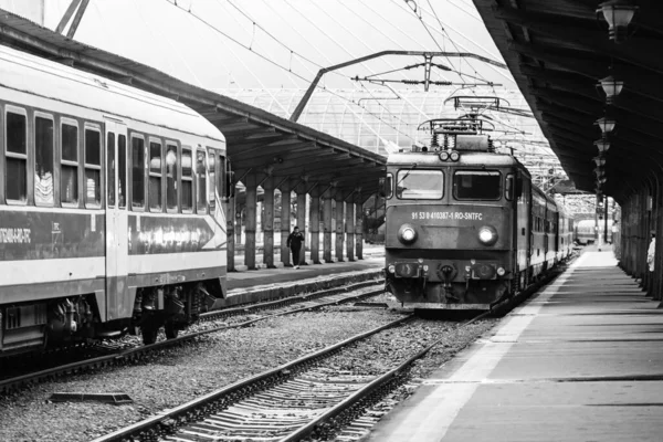 Train Bucharest North Railway Station Gara Nord Bucharest Romania 2022 — Stock Photo, Image