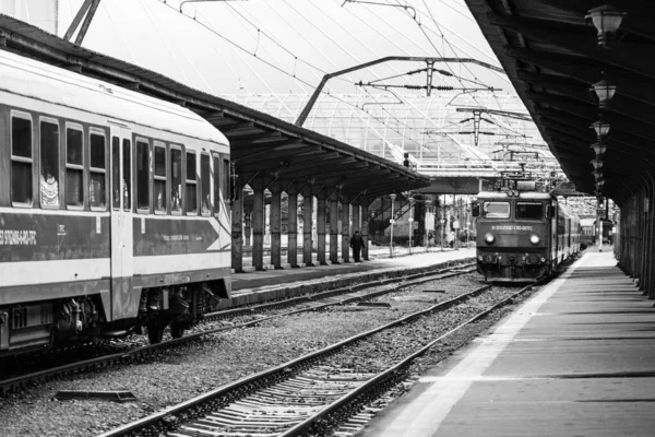 Train Bucharest North Railway Station Gara Nord Bucharest Romania 2022 — стокове фото