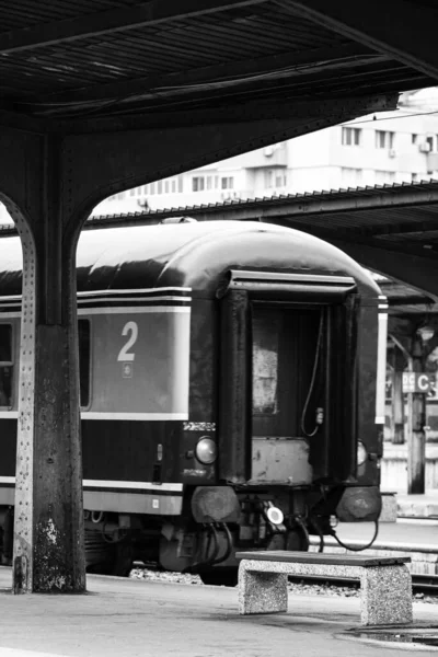 Comboio Bucareste Estação Ferroviária Norte Gara Nord Bucareste Roménia 2022 — Fotografia de Stock