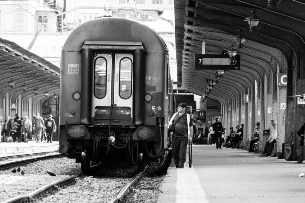 Comboio Bucareste Estação Ferroviária Norte Gara Nord Bucareste Roménia 2022 — Fotografia de Stock