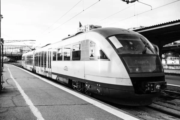 Train Gare Bucarest Nord Gara Nord Bucarest Roumanie 2022 — Photo