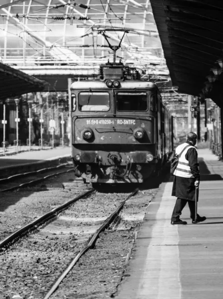 Train Bucharest North Railway Station Gara Nord Bucharest Romania 2022 Stock Picture