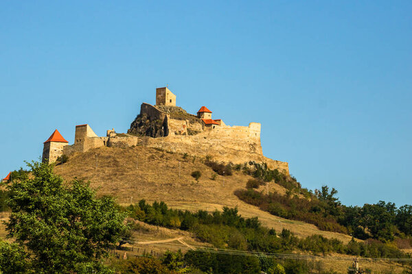 Famous Rupea fortress in Transylvania, Romania. Rupea Citadel (Cetatea Rupea)