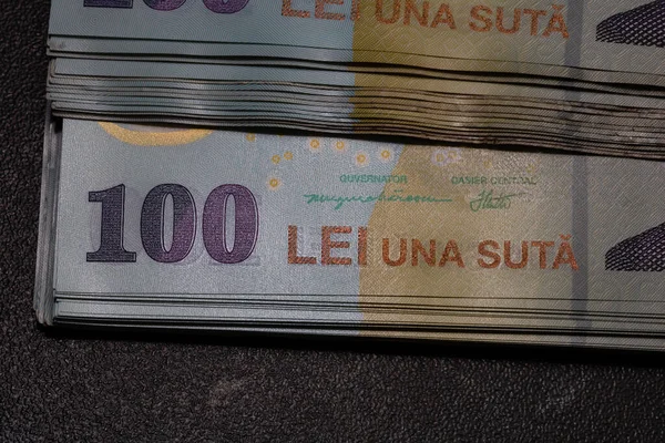 Romanian Lei Currency Europe Inflation Lei Money — Stockfoto