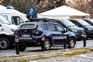 Romanian Police  (Politia Romana) car show in Bucharest, Romania, 2022
