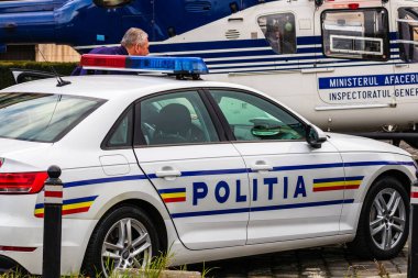 Romanian Police  (Politia Romana) car show in Bucharest, Romania, 2022