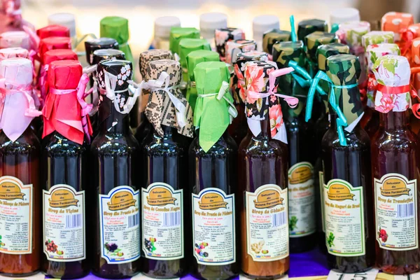 stock image Homemade jars of jam. Food festival in Bucharest, Romania, 2022