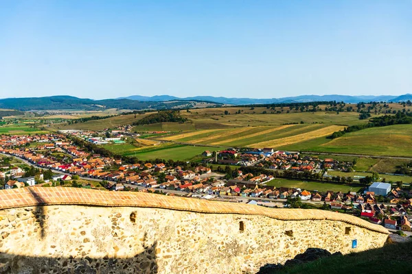 Utsikt Från Rupea Fästning Transsylvanien Rumänien Rupea Citadel Cetatea Rupea — Stockfoto