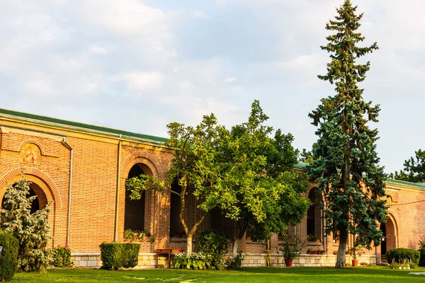 stock image Gardens of Dealu Monastery (Manastirea Dealu) located on the hills of Targoviste mountains