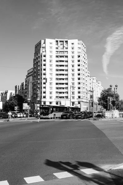 Trafic Automobile Pollution Embouteillage Bucarest Roumanie 2022 — Photo