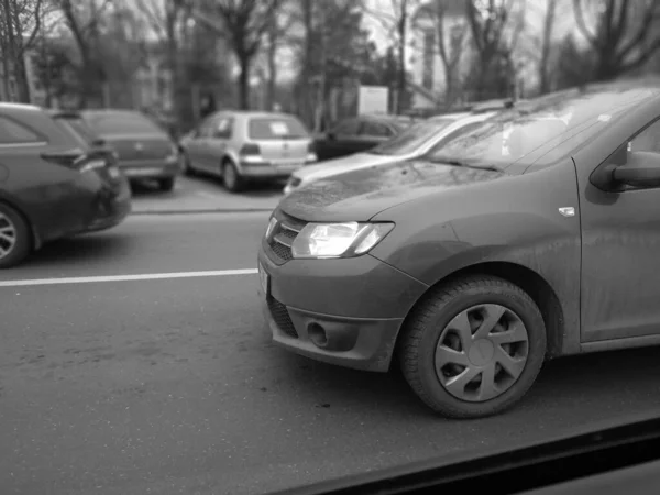 Автомобильное Движение Загрязнение Окружающей Среды Пробка Бухаресте Румыния 2022 — стоковое фото