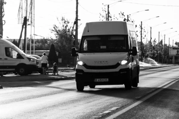 Automobilová Doprava Znečištění Dopravní Zácpa Bukurešti Rumunsko 2022 — Stock fotografie