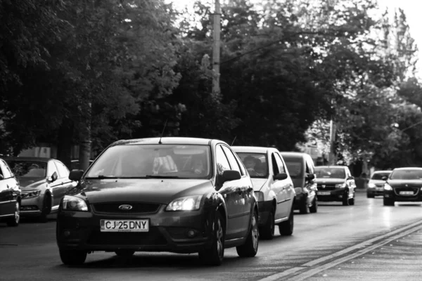 Автомобильное Движение Загрязнение Окружающей Среды Пробка Бухаресте Румыния 2022 — стоковое фото