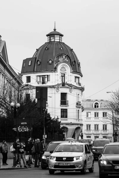 Car Traffic Pollution Traffic Jam Bucharest Romania 2022 — Stock Photo, Image