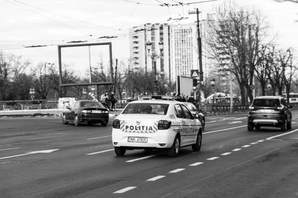Ruch Samochodowy Zanieczyszczenie Środowiska Korki Bukareszcie Rumunia 2022 — Zdjęcie stockowe