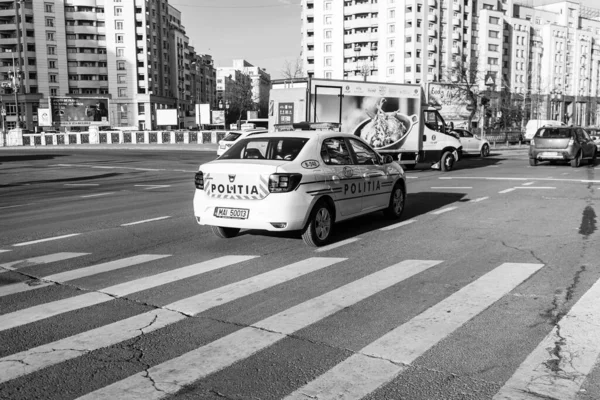 Traffico Automobilistico Inquinamento Ingorgo Bucarest Romania 2022 — Foto Stock