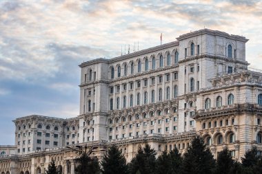 Detail of Palace of the Parliament, Bucharest, Romania