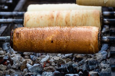 Kurtos Kolacs (Krtskalcs). Geleneksel Macar pastası, şekerli, ballı ve fındıklı..