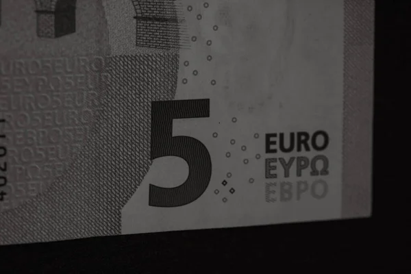 Enfoque Selectivo Los Detalles Los Billetes Euros Primer Plano Macro —  Fotos de Stock