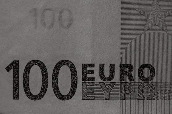 Enfoque Selectivo Los Detalles Los Billetes Euros Primer Plano Macro —  Fotos de Stock