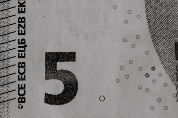 Tutup Rincian Makro Dari Uang Kertas Euro Detail Foto Euro — Stok Foto