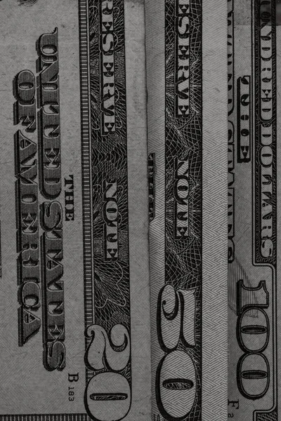 Detail Van Dollars Geld Tafel Macro Shot Close Foto Van — Stockfoto