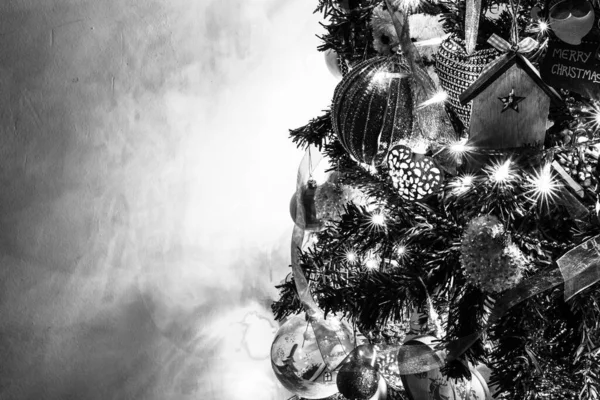 Díszített Karácsonyi Díszek Homályos Fények — Stock Fotó