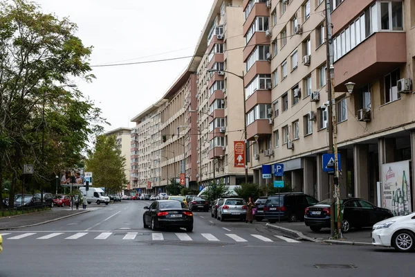 Car Traffic Rush Hour Car Pollution Traffic Jam Bucharest Romania — Stock Photo, Image