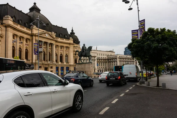 Auto Verkeer Spits Autovervuiling Files Boekarest Roemenië 2022 — Stockfoto