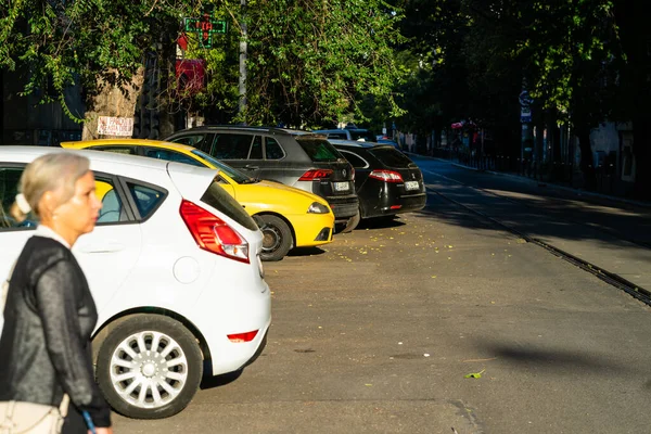 Car Traffic Rush Hour Car Pollution Traffic Jam Bucharest Romania — Stock Photo, Image