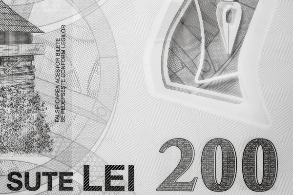 Lei罗马尼亚货币 Ron Leu货币欧洲货币和通货膨胀 — 图库照片