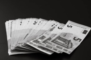 Euro banknotları. Enflasyon, harcamalar ve gelir. EURO para biriminde finans ve tasarruflar