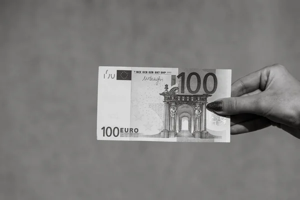 Eurobankjegyek Infláció Kiadások Jövedelem Pénzügy Megtakarítások Euróban — Stock Fotó