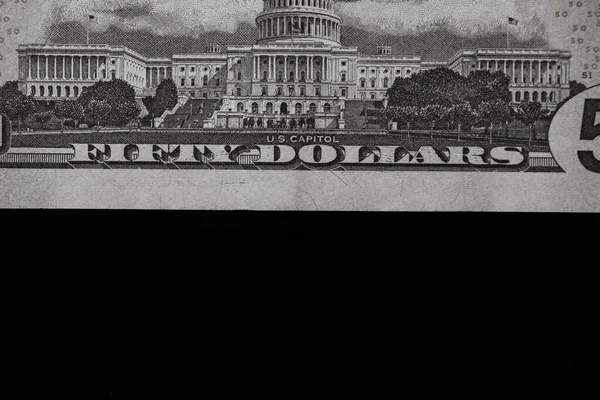 Banknoty Dolarowe Inflacja Dewaluacja Gospodarki Amerykańskiej — Zdjęcie stockowe