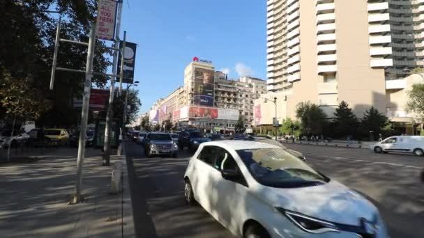 Tráfego Automóvel Hora Ponta Poluição Automóvel Engarrafamento — Vídeo de Stock