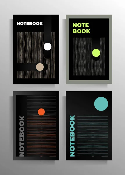 Kitap, broşür, broşür, poster, afiş ve katalog için kapak tasarımı. Vektör şablonları kümesi.