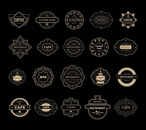 Набор Значков Символов Создания Эмблемы Этикетки Фирменного Стиля Вектор — стоковый вектор