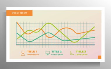 İş sunumu için bilgi grafikleri şablonu. Vektör renk illüstrasyonu.