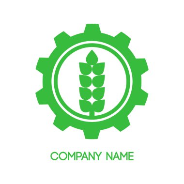 Şablon amblemi, etiket, bir tarım şirketi tabelası. Vektör simgesi.