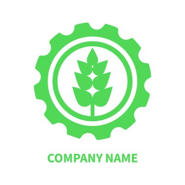 Şablon amblemi, etiket, bir tarım şirketi tabelası. Vektör simgesi.