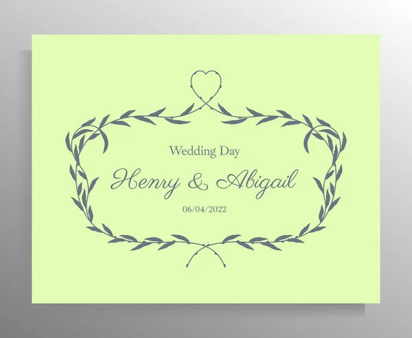 Vintage Wedding Invitation Design Vector Template Card Poster — 图库矢量图片