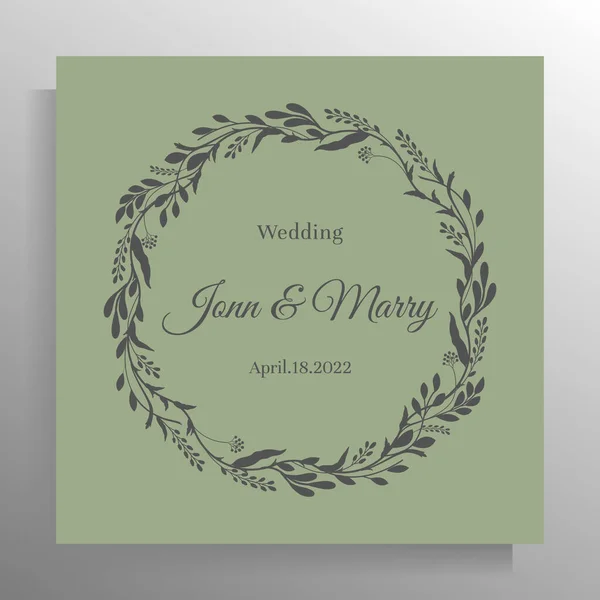 Vintage Wedding Invitation Design Vector Template Card Poster — Archivo Imágenes Vectoriales