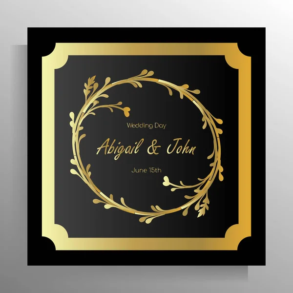 Vintage Wedding Invitation Design Vector Template Card Poster — Vetor de Stock