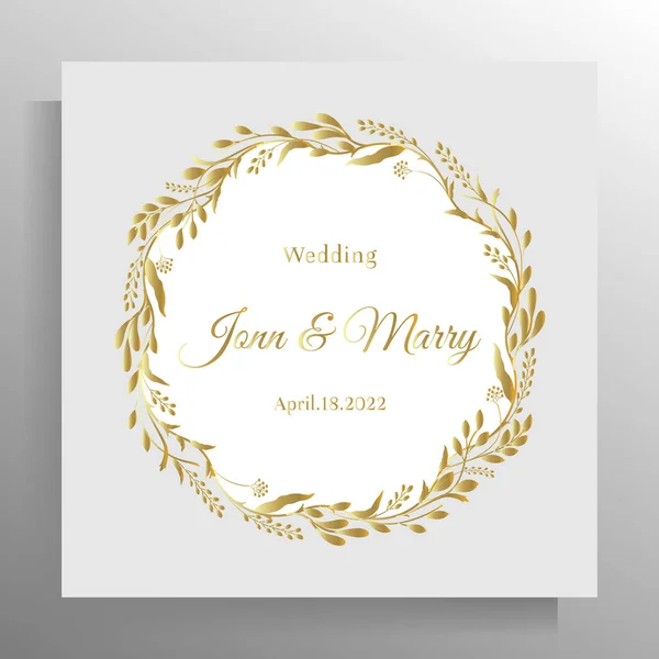 Vintage Wedding Invitation Design Vector Template Card Poster — Image vectorielle