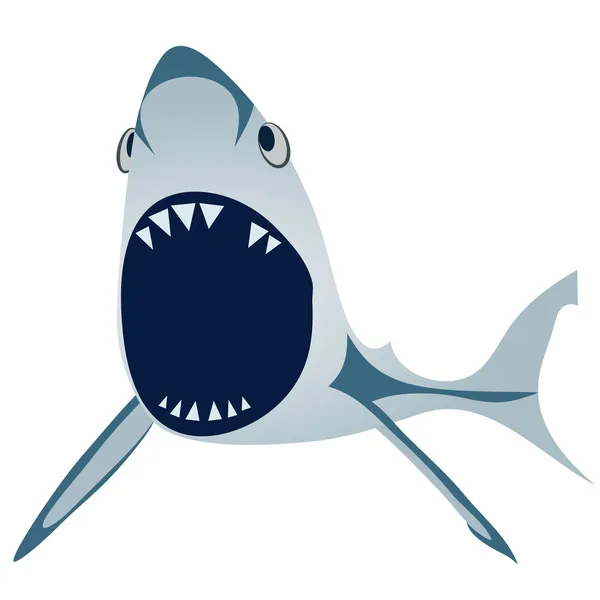 面白いサメ — ストックベクタ