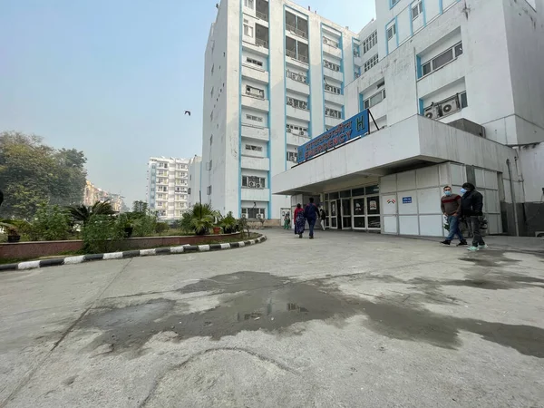 New Delhi Indie Marzec 2022 Szpital Głębokiego Chand Bandhu Widok — Zdjęcie stockowe