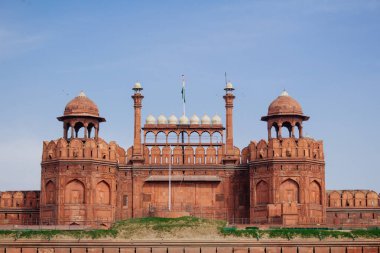 Hindistan turizm geçmişi - Kırmızı Kale (Lal Qila) Delhi - Dünya Mirası Bölgesi. Delhi, Hindistan