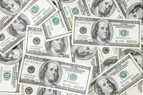 Background Money American Hundred Dollar Bills Cash Close Selective Focus — Stock Photo, Image