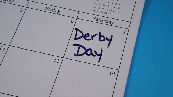 Kentucky Derby Day marked on a calendar on Saturday, May 7, 2022